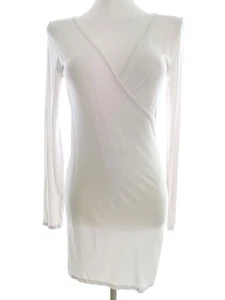 Missguided Size 10 (38) White Tunic Blouse Viscose Long Sleeve - Picture 1 of 5