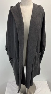 Aerie Hooded Cardigan Sweater Sz Large X-Large Women’s Grey Open Front Pockets - Image 1 of 4