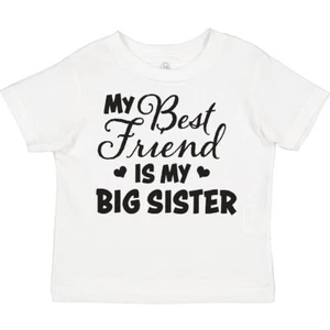 Inktastic My Best Friend Is My Big Sister With Hearts Toddler T-Shirt Family Kid - Picture 1 of 8