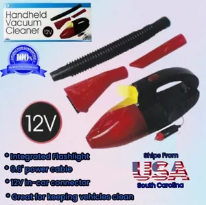 Kole Imports 12 V Portable Handheld Vacuum Cleaner, Working Light & Attachments - Picture 1 of 6