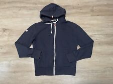 The Superdry Orange Label Fleece Hoodie Jacket Full Zip Mens Size M Medium Navy