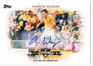 2017 Topps MLS Soccer Auto #82 Andrew Wenger Houston 223/388