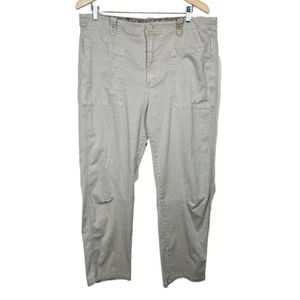 Sundance Women’s Tan Khaki Cotton Straight Leg Pants Casual Plus Size 16 - Picture 1 of 10