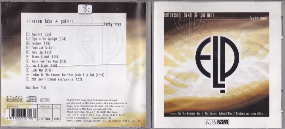 Emerson, Lake & Palmer – Lucky Man CD Documents - Bild 1 von 1