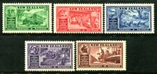 NEW ZEALAND - 1936 Set to 6d 'RED-BROWN' MLH SG593-597 Cv £7 [D5023]