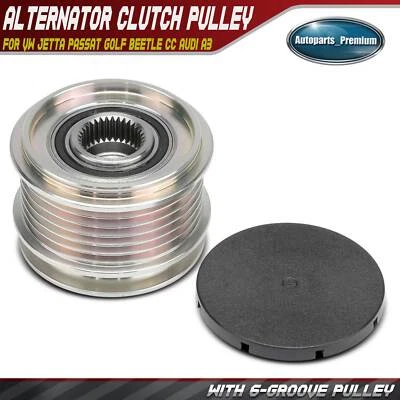 Alternator Clutch Pulley for Volkswagen Jetta 99-15 Passat Golf GTI 6 Grooves CW - Image 1 of 4