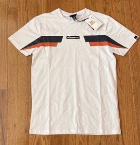 ellesse Men's Fellion White Short Sleeve Shirt Small NWT $40 - Picture 1 of 1
