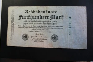 Germany - REICHSBANKNOTE FUNFHUNDERT MARK (500 MARK) 1923 P3471883 - Picture 1 of 2