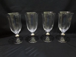 Mikasa Crystal Country French Platinum - Set of 4 Iced Stemmed Tea Goblets Optic - Picture 1 of 7