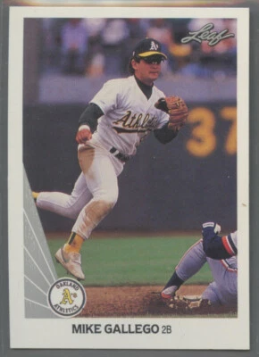 1990 Leaf #121 Mike Gallego Oakland Athletics - Image 1 of 2
