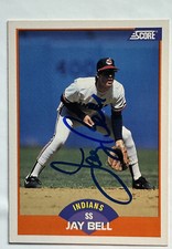 1989 Score Jay Bell Pittsburgh Pirates Cleveland Indians #352 Signed Autographed