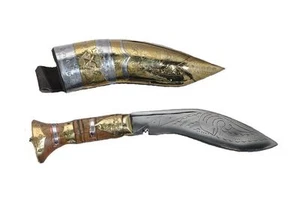 Moneda decorativa de 6" Khukuri, hecha a mano Kukri, hoja, kkuri, cuchillo por Carolina del Norte Nepal - Imagen 1 de 5