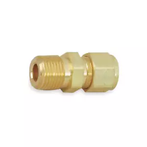 PARKER 6-6 FBZ-B Connector,Brass,CPIxM,3/8In 1PZW5 - Picture 1 of 2