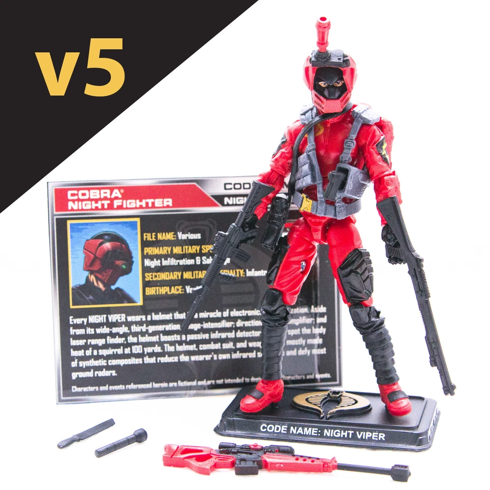 Hasbro G.I. 2014 Figura Joe 50 Aniversario NIGHT VIPER v5 | NUEVA 100% Completa Foto 1 de 4