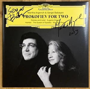 Signed by MARTHA ARGERICH & SERGEY BABAYAN Prokofiev for Two DGG 2x 180g LP New - Picture 1 of 2