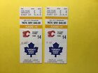 Toronto Maple Leafs Calgary Flames Ticket Stub Nov 9, 1991 Maple Leaf Gardens