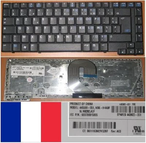 French AZERTY Keyboard HP 6510B 6515B NSK-H4A0F 9J.N8282.A0F 445588-051 443922- - Picture 1 of 1