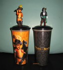 DER GESTIEFELTE KATER 2 - PUSS IN BOOTS 2 mit 2 Topper / Figuren SET KINO BEcher