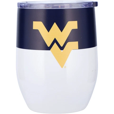 West Virginia Mountaineers 16oz. Colorblock Stainless Steel Curved Tumbler Cover