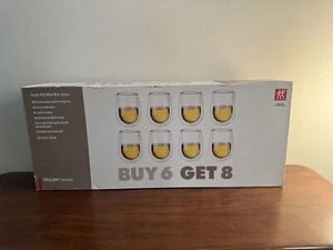 Nuevo ZWILLING Henckel Sorrento Juego de 8 copas de vino blanco de doble pared sin tallo - Imagen 1 de 3
