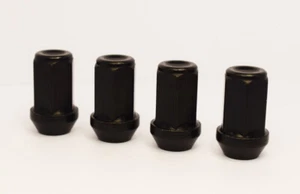 Juego de 4 tuercas de rueda de aleación hexagonales de alta hexagonal M14 x 1,5, 19 mm (negra) - Imagen 1 de 2