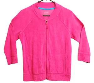 Lord & Taylor Womens Size Small S  Pink Terry Zip Up Jacket 3/4 Sleeve New NWT - Picture 1 of 4