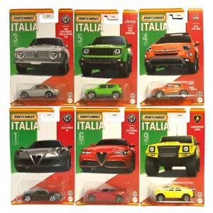 MATTEL MATCHBOX ITALY DIE CAST COLLECTIBLE CARS ASST.HFF65 SCALE 1:64