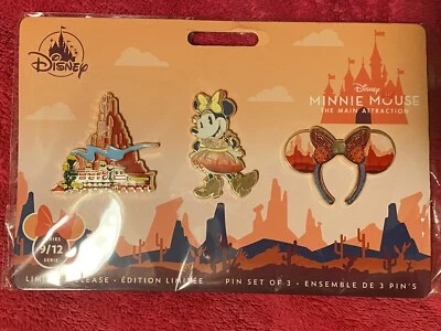 Disney Minnie Mouse La Atracción Principal Big Thunder Mountain Pin Set ¡Nuevo! Foto 1 de 2