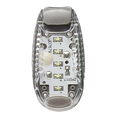 1 White LED Safety Light Night Clip On Waterproof Flashing Running Cycling Bike - Image 1 of 4