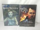 2 Horror DVDs The Ninth Gate Johnny Depp & Bag Of Bones Stephen King SCRATCHED