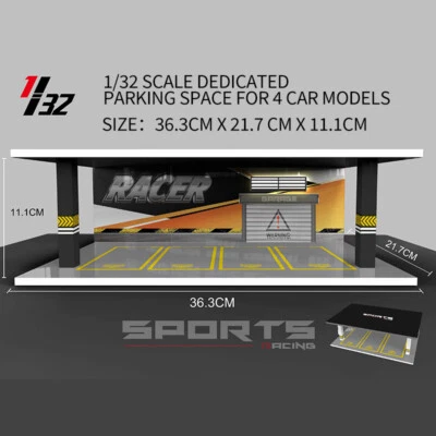 Diorama 1:32/24 Car Garage Model LED Lighting Underground Parking Lot SceneModel - Image 1 of 4