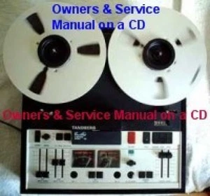 TANDBERG 10X REEL TO REEL OWNERS & SERVICE MANUALS CD FREE SAME DAY SHIPPING - Picture 1 of 1