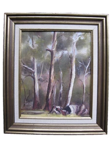 Vintage Landscape Oil Painting by Lyn Hahn - Picture 1 of 6