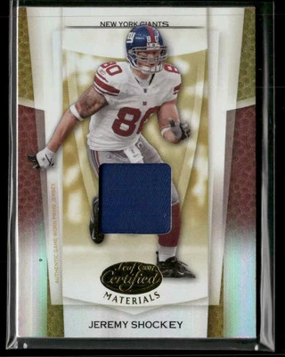 2007 Leaf Certified Materials #9 Jeremy Shockey Mirror Gold #/25 - Image 1 of 2