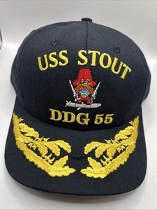 Gorra USS Stout DDG-55 talla única cierre a presión H-97c - Imagen 1 de 5