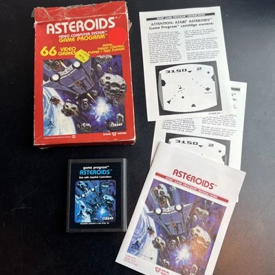 Asteroids Atari 2600 Video Game Cartridge 1981 CIB Complete Box Manual Tested - Image 1 of 4