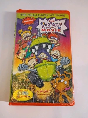 Cartoons The Rugrats Movie VHS Video 1998 Nickelodeon Orange Clamshell VCR Tape  - Image 1 of 3