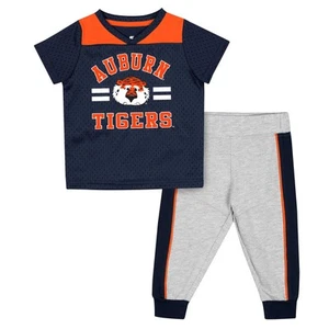 Infant Colosseum Navy/Heather Gray Auburn Tigers Ka-Boot-It Jersey & Pants Set - Picture 1 of 2