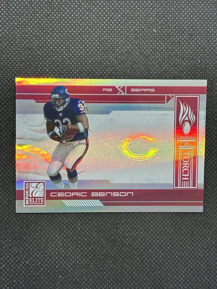 2006 Donruss Elite Cedric Benson/Gale Sayers Passing the Torch Red /1000 - Image 1 of 2