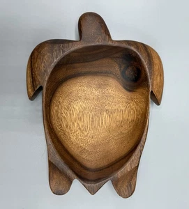 Pacific Merchants Acaciaware Turtle Tortoise Wood Bowl Trinket Dish - Picture 1 of 6