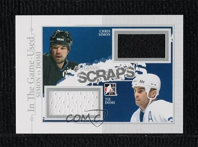 2013-14 In the Game-Used Classic Scraps Silver Chris Simon Tie Domi #CS-09 - Image 1 of 2