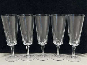 Cristal D'Arques-Durand Luminarc "Versailles" Champagne Flutes Set of 5 - Picture 1 of 8