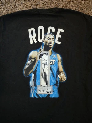 Camisa gráfica masculina NBA 2011 East All Star Derrick rosa preta algodão 2XL - Imagem 1 de 4