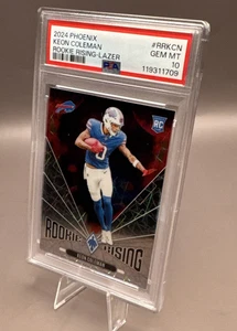 2024 Panini Phoenix - Keon Coleman Bills Rookie Rising Lazer #RR-KCN PSA 10 RC - Picture 1 of 2