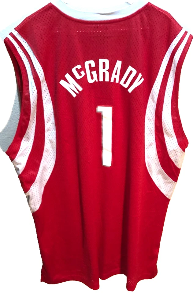 Футболка универсального игрока Tracy McGrady No1 Houston Rockets NBA adidas вышитая красная 2XL - Изображение 1 из 2
