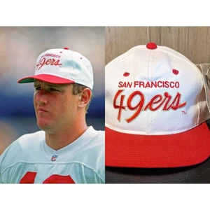 NEW San Francisco 49ers 90s SCRIPT Double Sports Specialties snapback NFL vtg - Picture 1 of 10