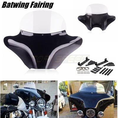 Altavoces 6"x9" Batwing carenado y parabrisas para Harley Road King Fat Boy Deluxe Foto 1 de 4