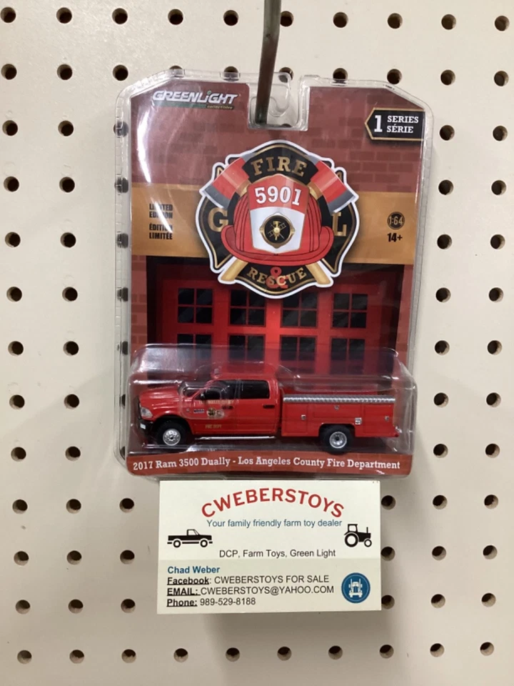 1:64 Greenlight 2017 Ram 3500 Dually LA County Fire Department Series 1 - Image 1 of 1