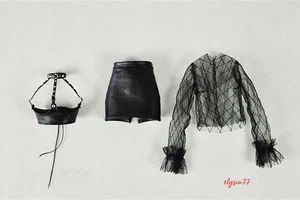 1:6 Scale Black Bras Skirt Mesh Tops Clothes for 12" Female Handmade Figure Toys - Picture 1 of 6
