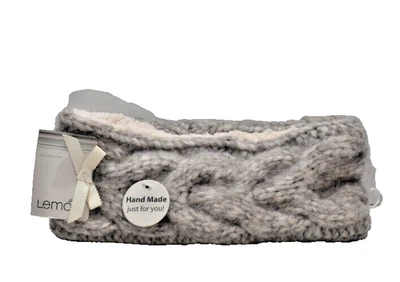 Lemon Women's Cable Knit Sherpa Lined Headband Truffle New! - Image 1 of 4